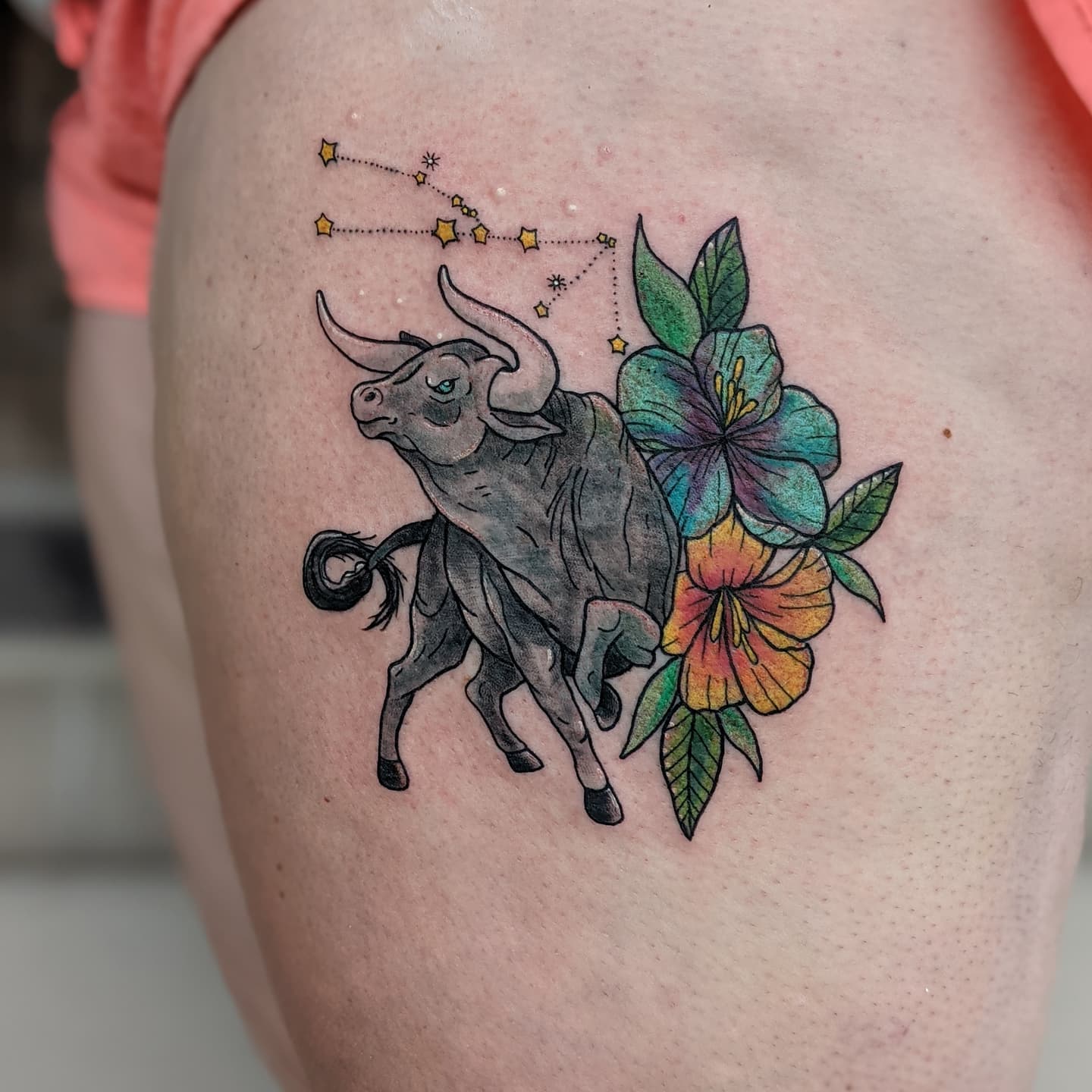 Tatuaje feroz de Tauro.