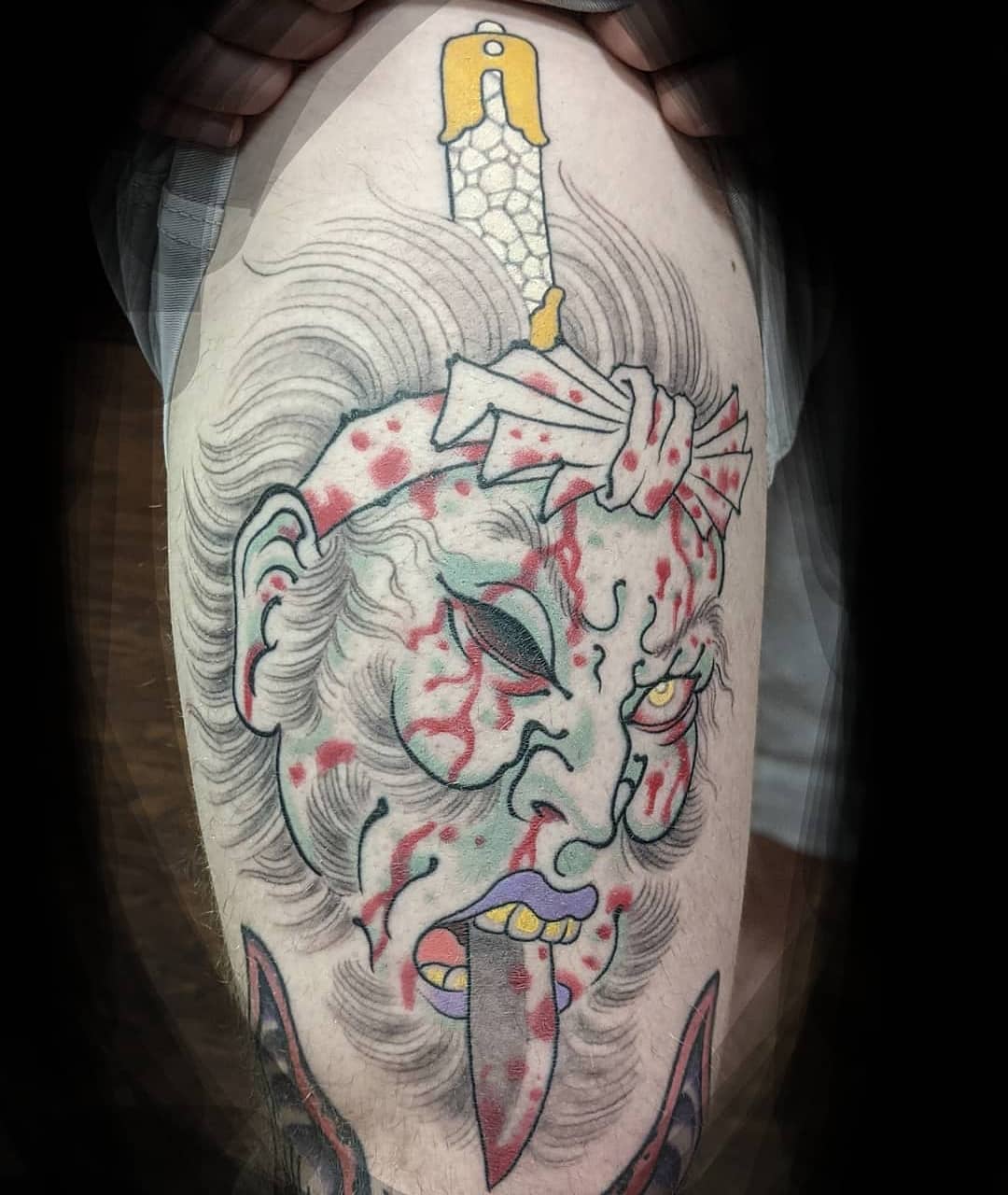 Tatuaje gigante de Namakubi con arte