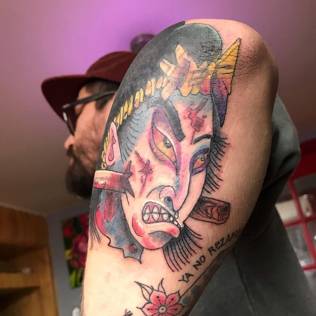 Tatuaje Namakubi en el antebrazo