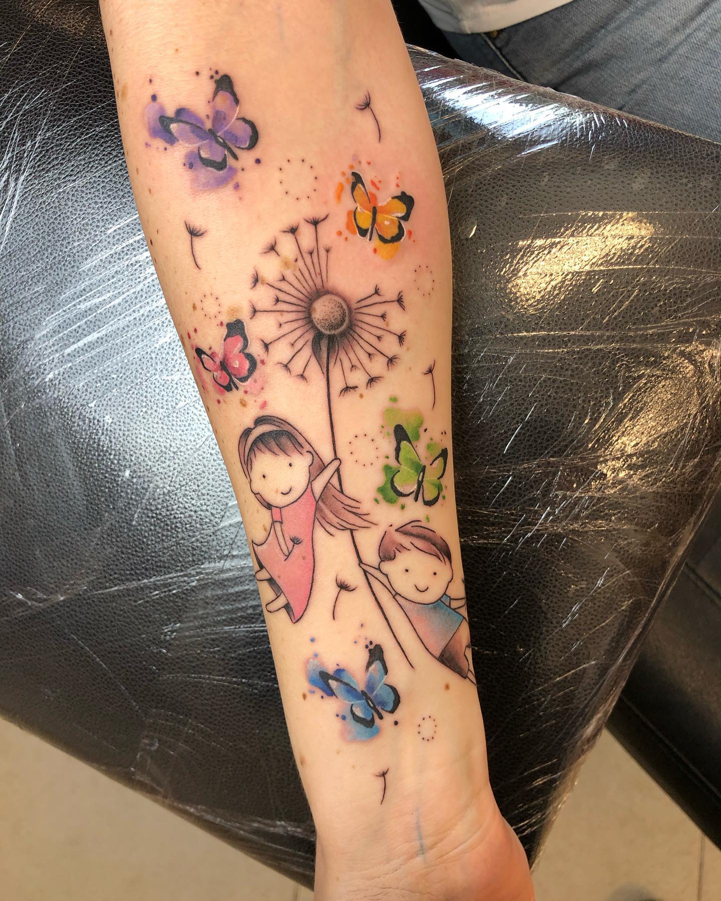 Tatuajes de Diente de León Coloridos Artísticos