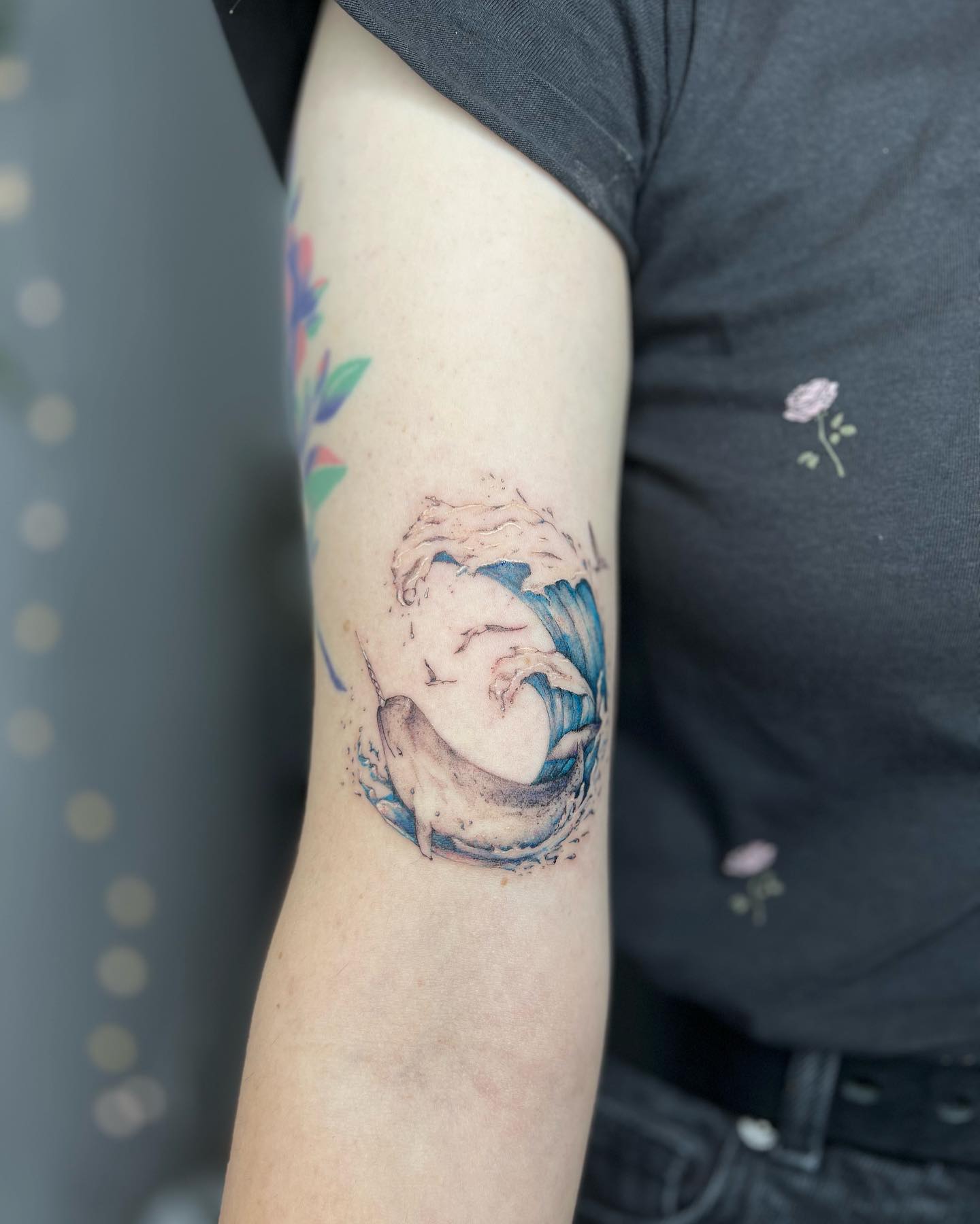 Ballena Ola Tatuaje