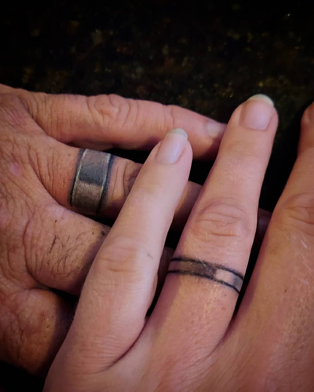 Compromiso Anillo de bodas Tatuaje