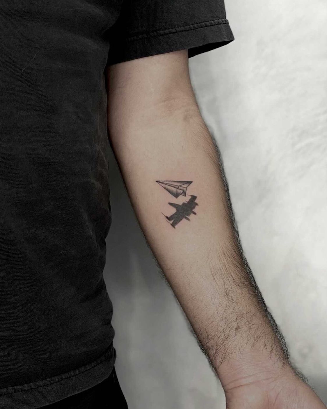 Pie Papel Avión Tatuaje