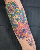 Tatuaje vivaz de Hamsa