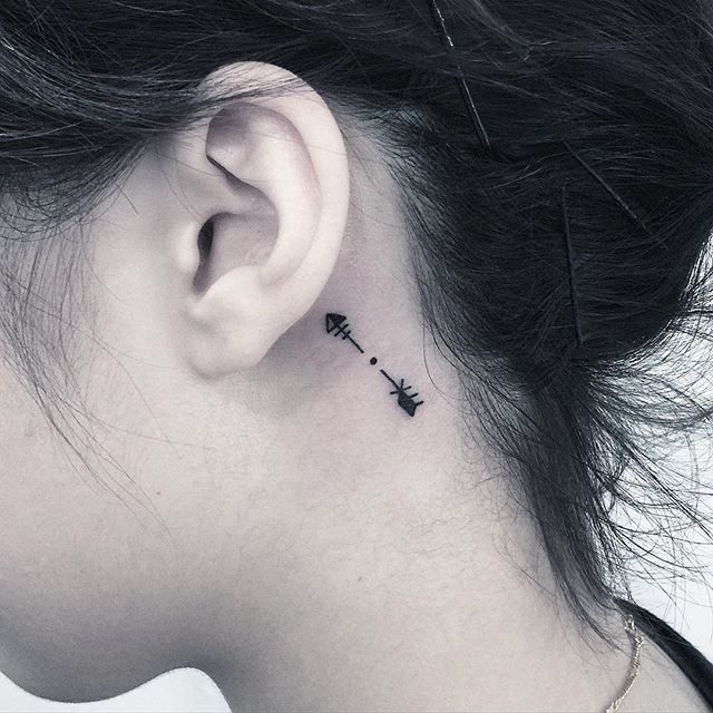 tatuaje detras de la oreja 191