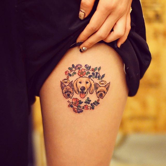 tatuaje mujer en la pierna 441