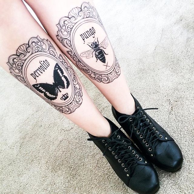tatuaje mujer en la pierna 651