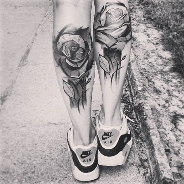 tatuaje mujer en la pierna 761