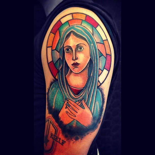 tatuaje virgen maria 641