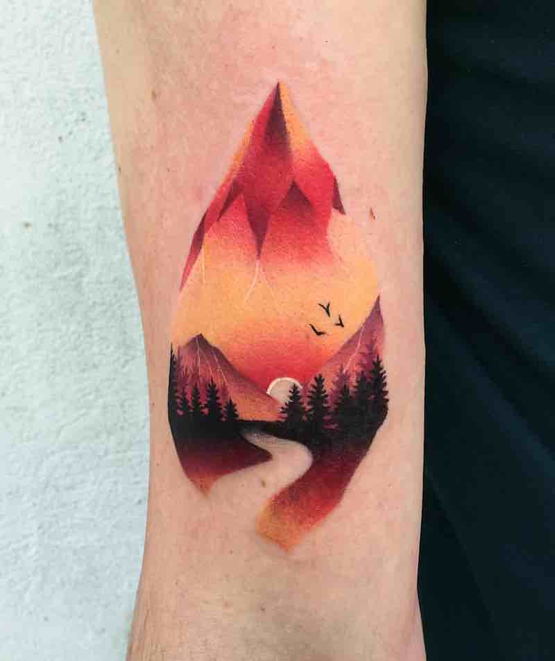 tatuaje de montaña para mujeres tatuaje de montaña para mujeres