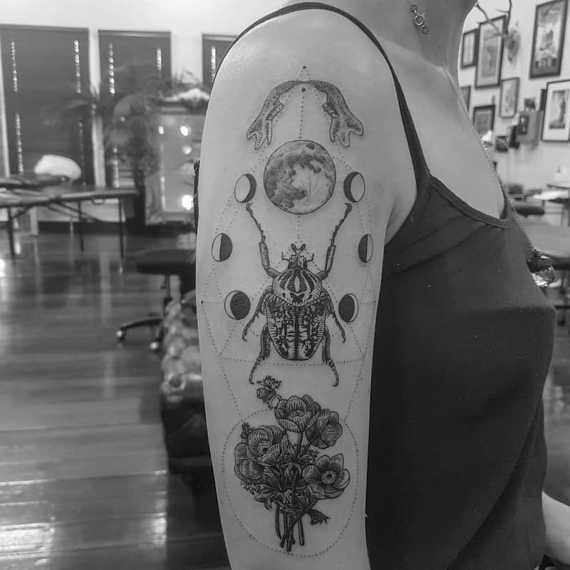 tatuaje de escarabajo para hombre y mujer tatuaje de escarabajo para hombre y mujer