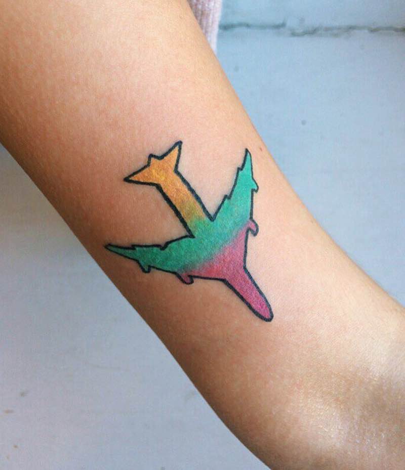 tatuaje de avión perfecto para hombre y mujer tatuaje de avión perfecto para hombre y mujer