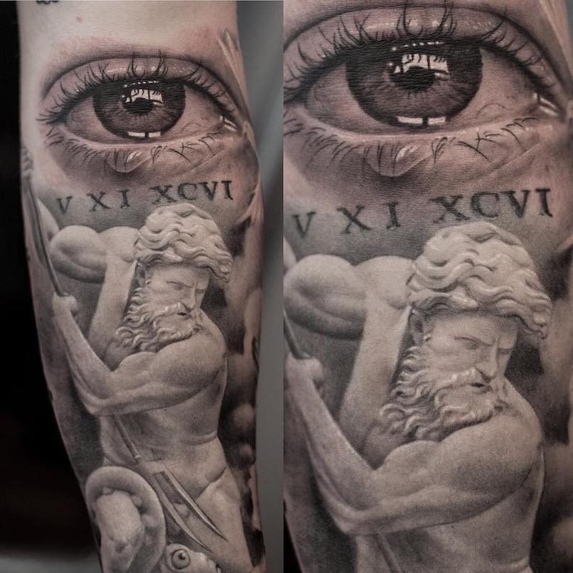 Un tatuaje de Poseidón de este año Un tatuaje de Poseidón de este año