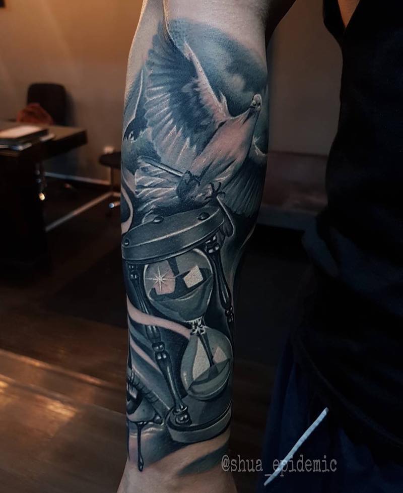 Fantástico tatuaje de paloma Fantástico tatuaje de paloma