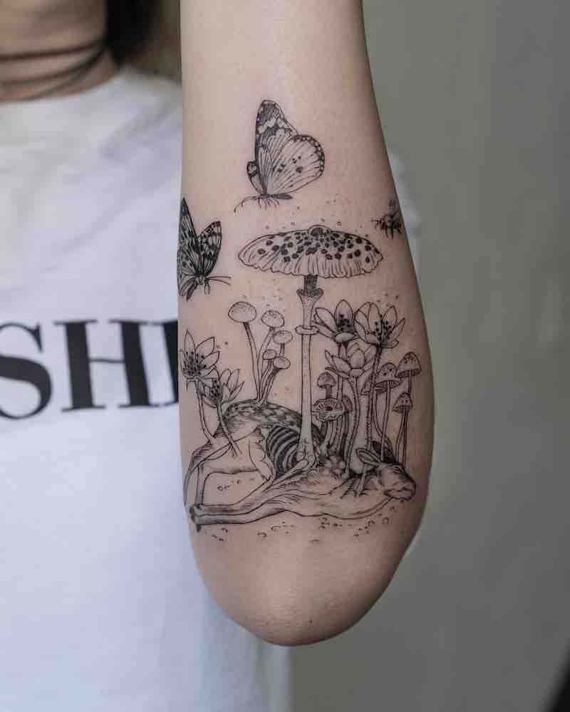 Perfecto tatuaje de seta Perfecto tatuaje de seta