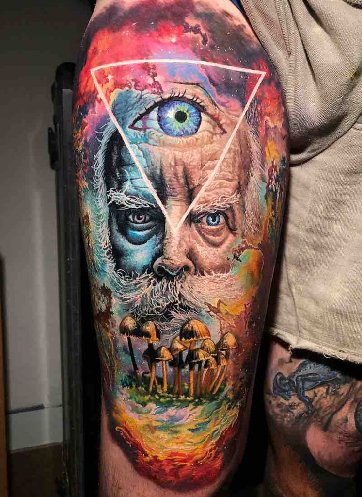Increible tatuaje de seta Increible tatuaje de seta