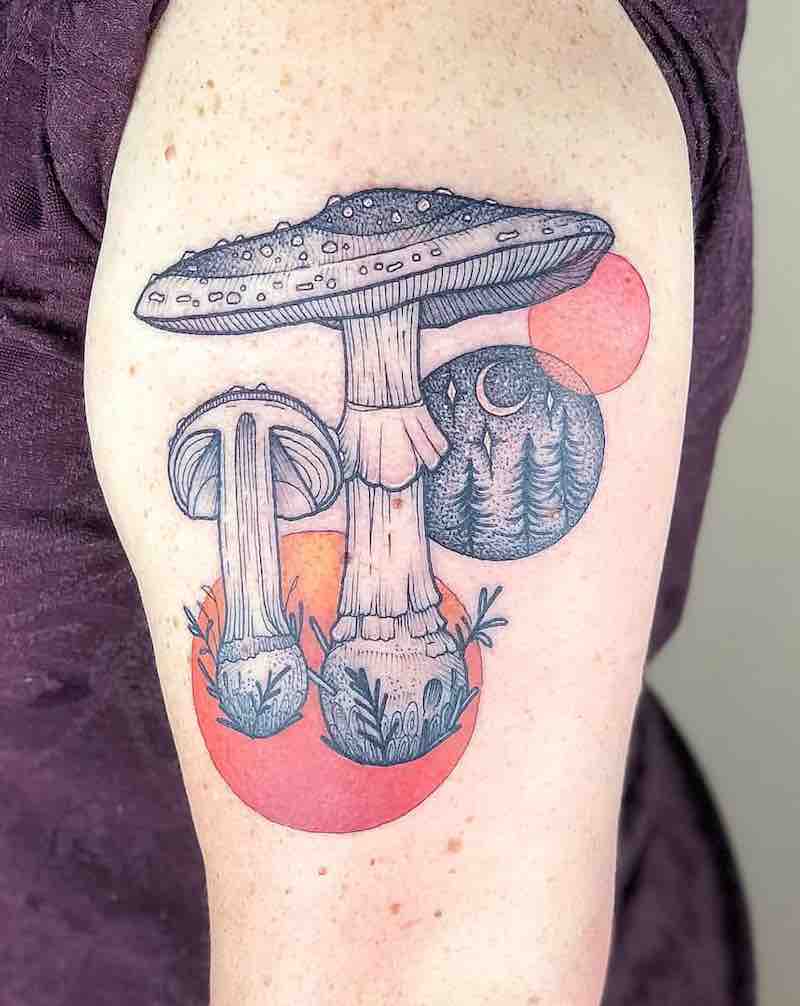 Increible tatuaje de seta Increible tatuaje de seta