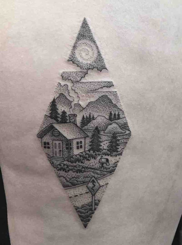 tatuaje de casa perfecto para hombre y mujer tatuaje de casa perfecto para hombre y mujer