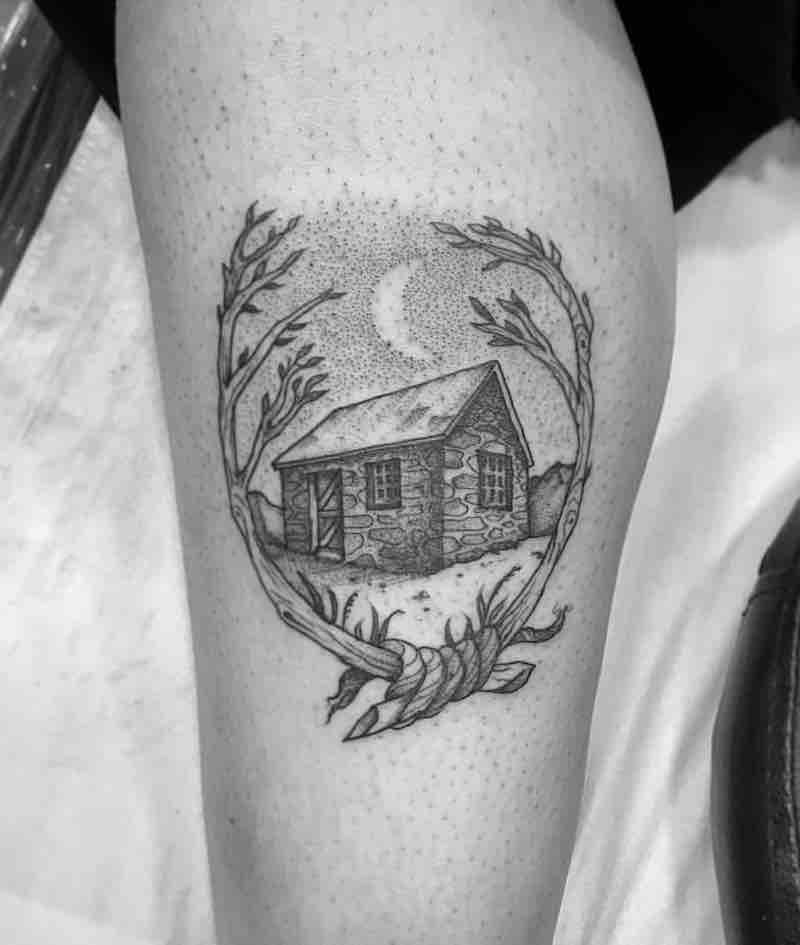 tatuaje de casa para hombre y mujer tatuaje de casa para hombre y mujer