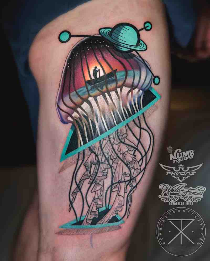 Increible tatuaje de medusa Increible tatuaje de medusa