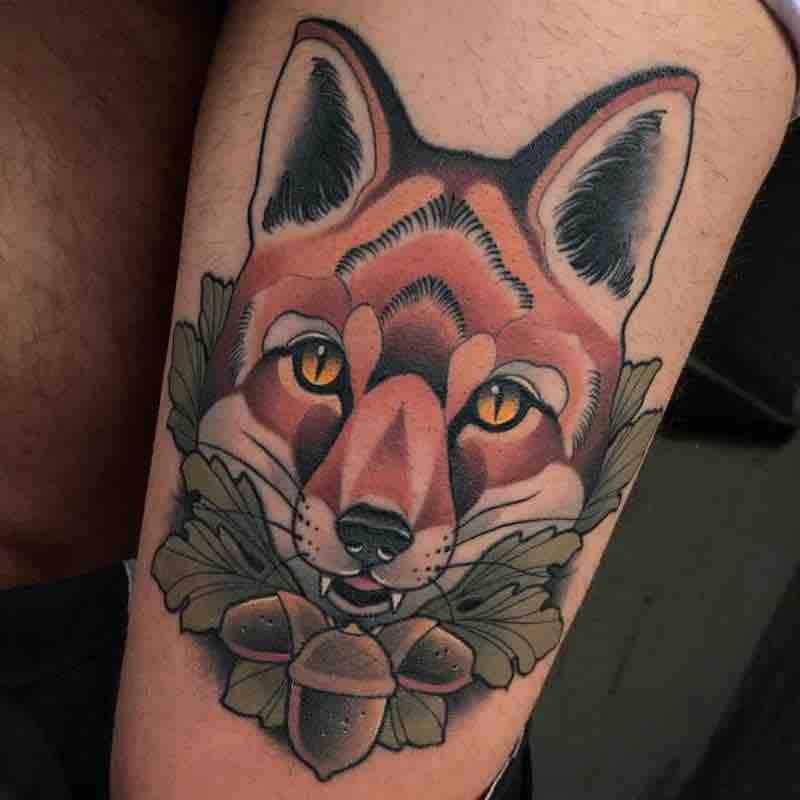 Un tatuaje de zorro moderno e interesante Un tatuaje de zorro moderno e interesante