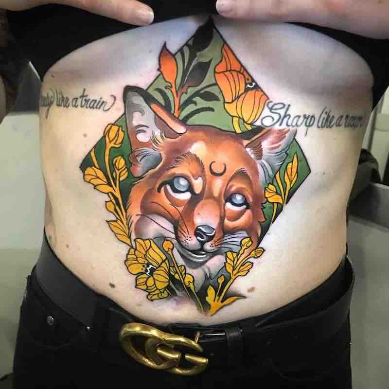 Fantástico tatuaje de zorro Fantástico tatuaje de zorro