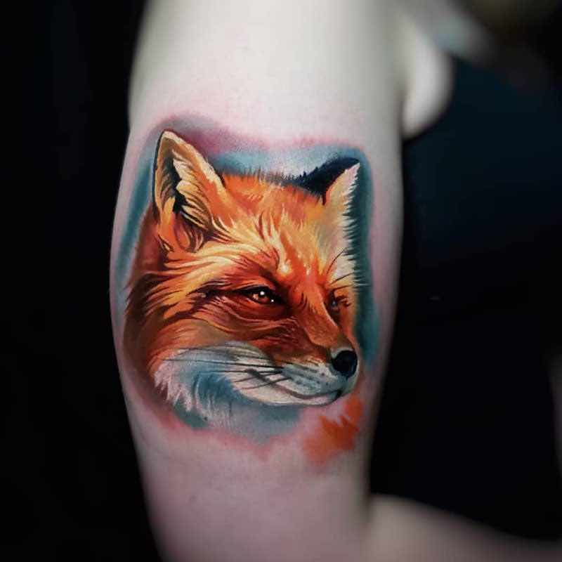 Perfecto tatuaje de zorro Perfecto tatuaje de zorro