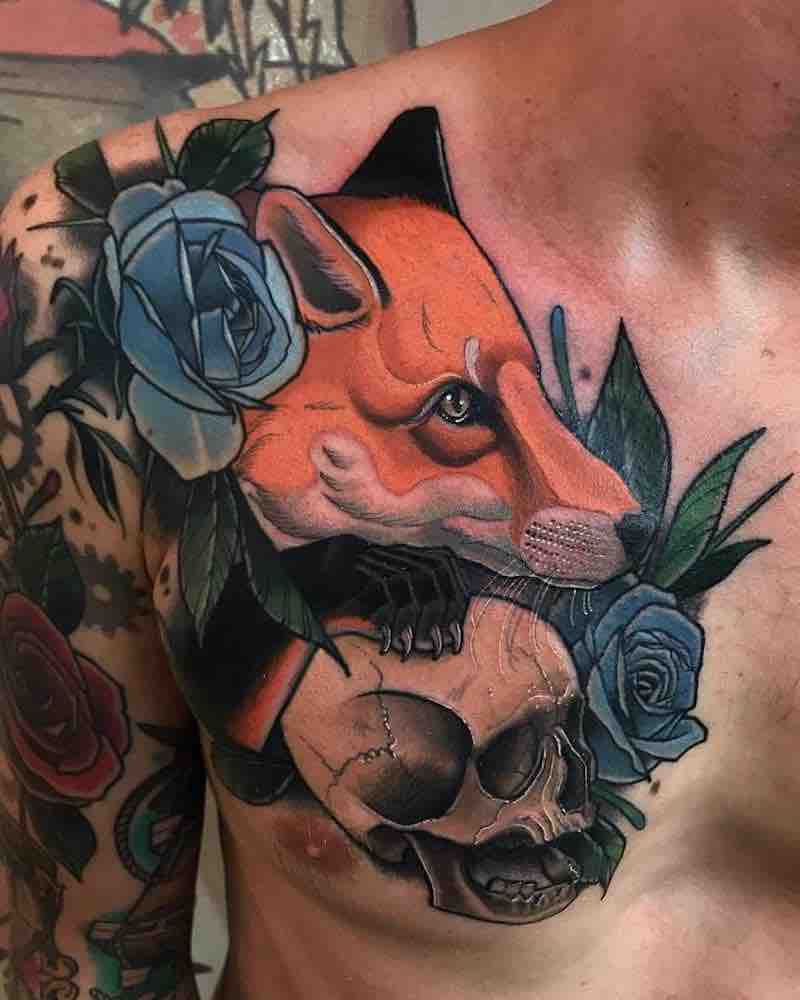 Un tatuaje de zorro muy interesante Un tatuaje de zorro muy interesante