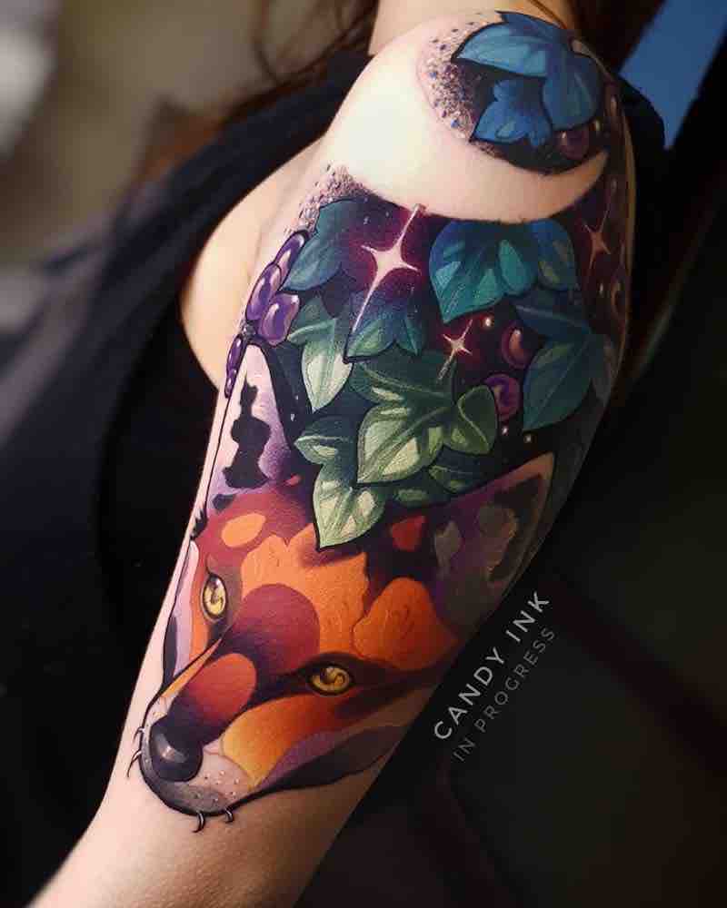 Un tatuaje de zorro moderno e interesante Un tatuaje de zorro moderno e interesante