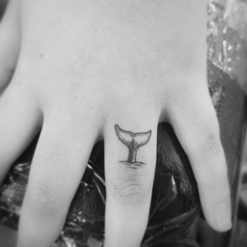 Un tatuaje de ballena actual Un tatuaje de ballena actual