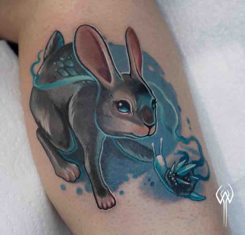 Fantástico tatuaje de conejo Fantástico tatuaje de conejo