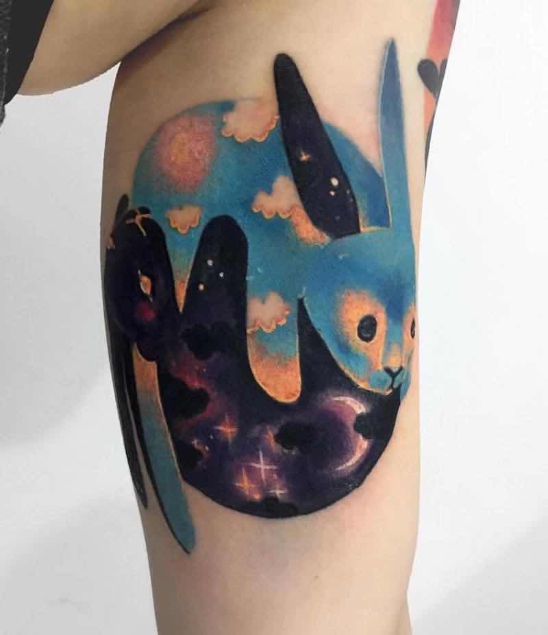 Un tatuaje de conejo muy interesante Un tatuaje de conejo muy interesante