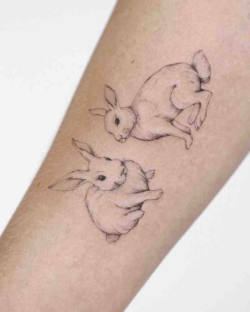 Fantástico tatuaje de conejo Fantástico tatuaje de conejo