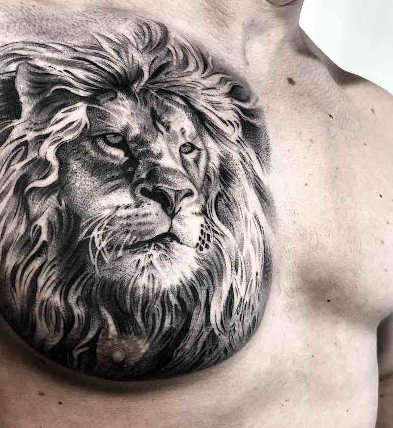 Un tatuaje de león actual Un tatuaje de león actual