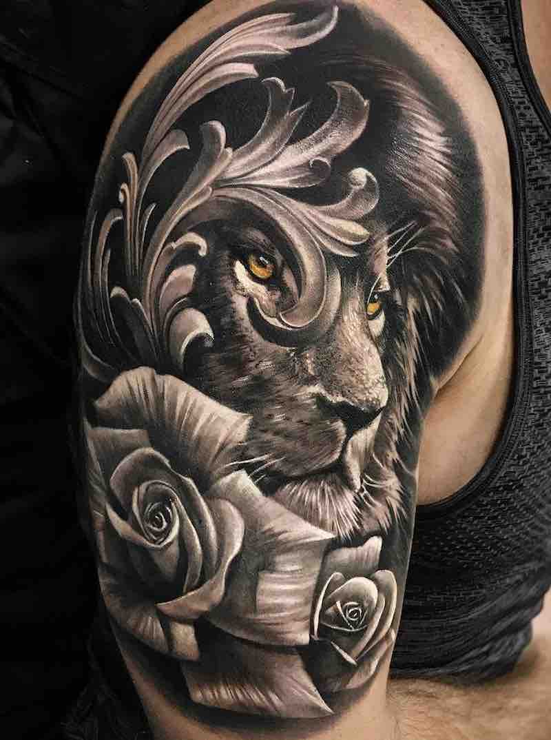tatuaje de león perfecto para hombre y mujer tatuaje de león perfecto para hombre y mujer