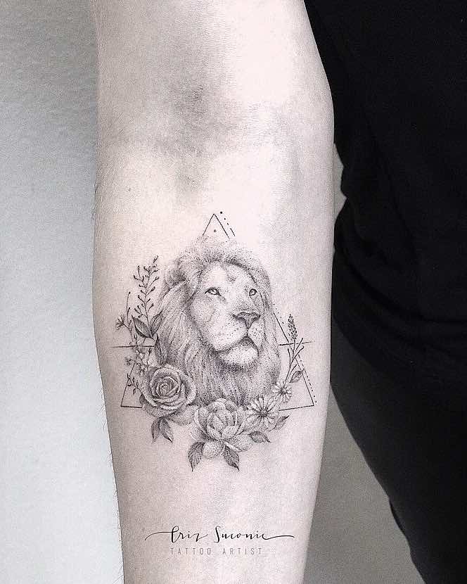 tatuaje de león para hombre y mujer tatuaje de león para hombre y mujer