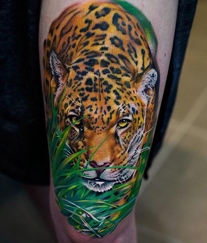 Un tatuaje de jaguar de este año Un tatuaje de jaguar de este año