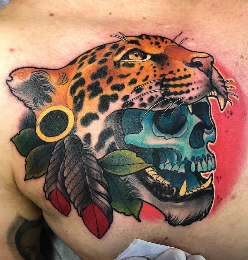 Un tatuaje de jaguar bastante interesante Un tatuaje de jaguar bastante interesante