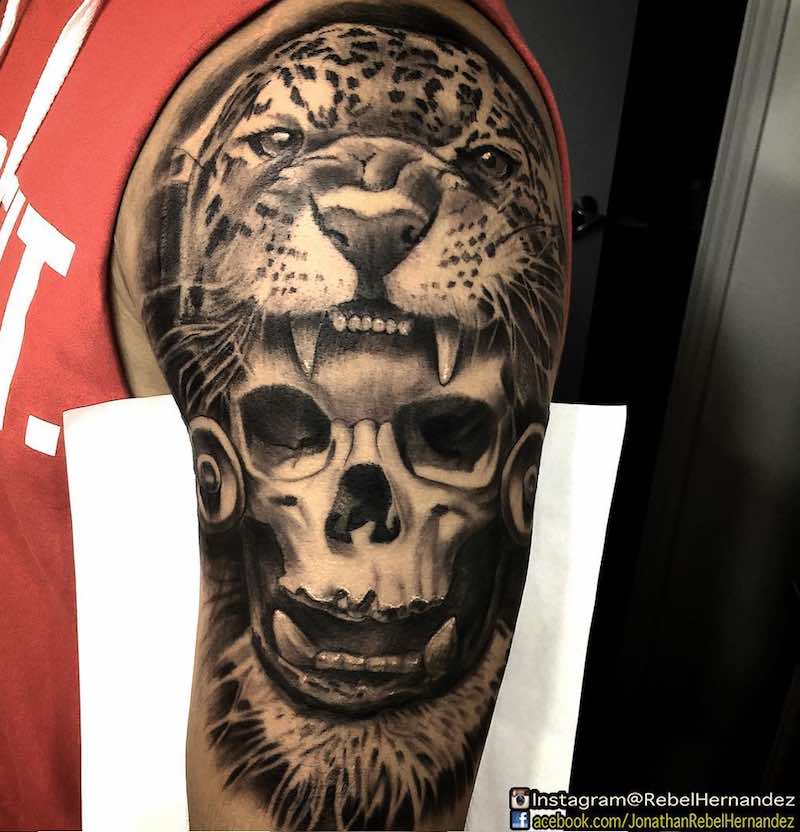 Fantástico tatuaje de jaguar Fantástico tatuaje de jaguar