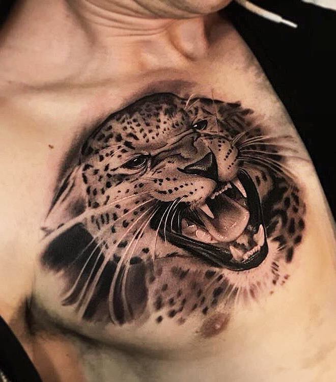 Fantástico tatuaje de jaguar Fantástico tatuaje de jaguar