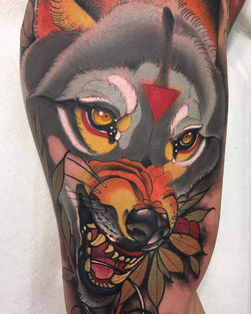 tatuaje de lobo perfecto para hombre y mujer tatuaje de lobo perfecto para hombre y mujer