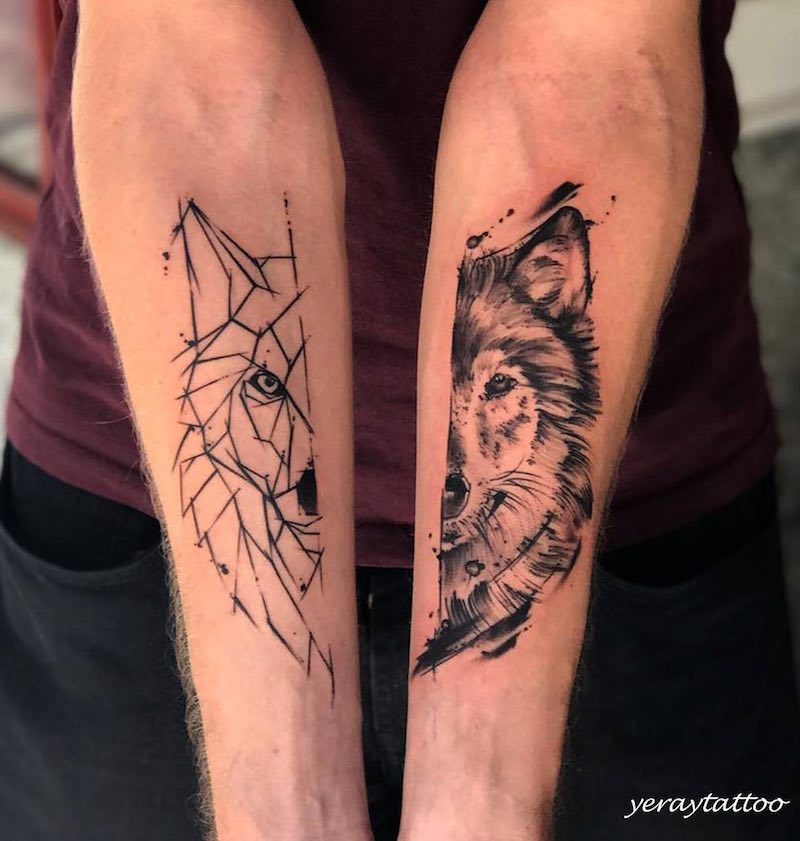 tatuaje de lobo para hombre tatuaje de lobo para hombre