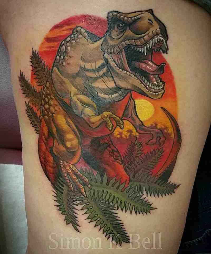 Perfecto tatuaje de dinosaurio Perfecto tatuaje de dinosaurio