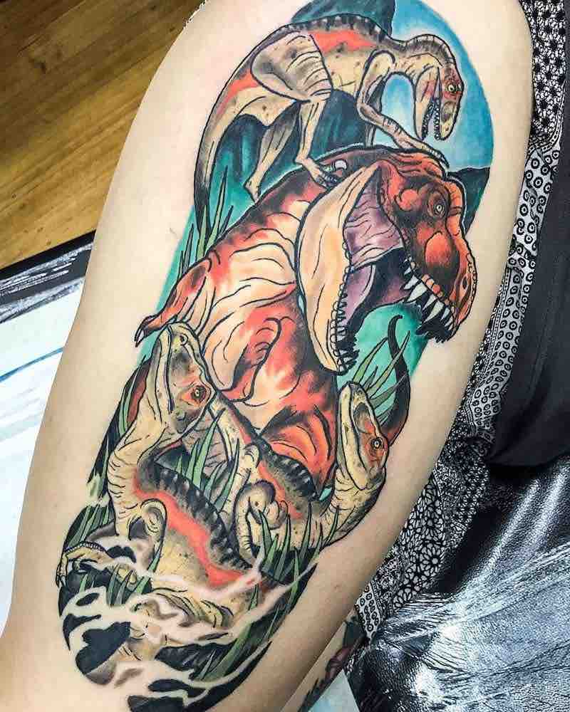 tatuaje de dinosaurio para hombre tatuaje de dinosaurio para hombre