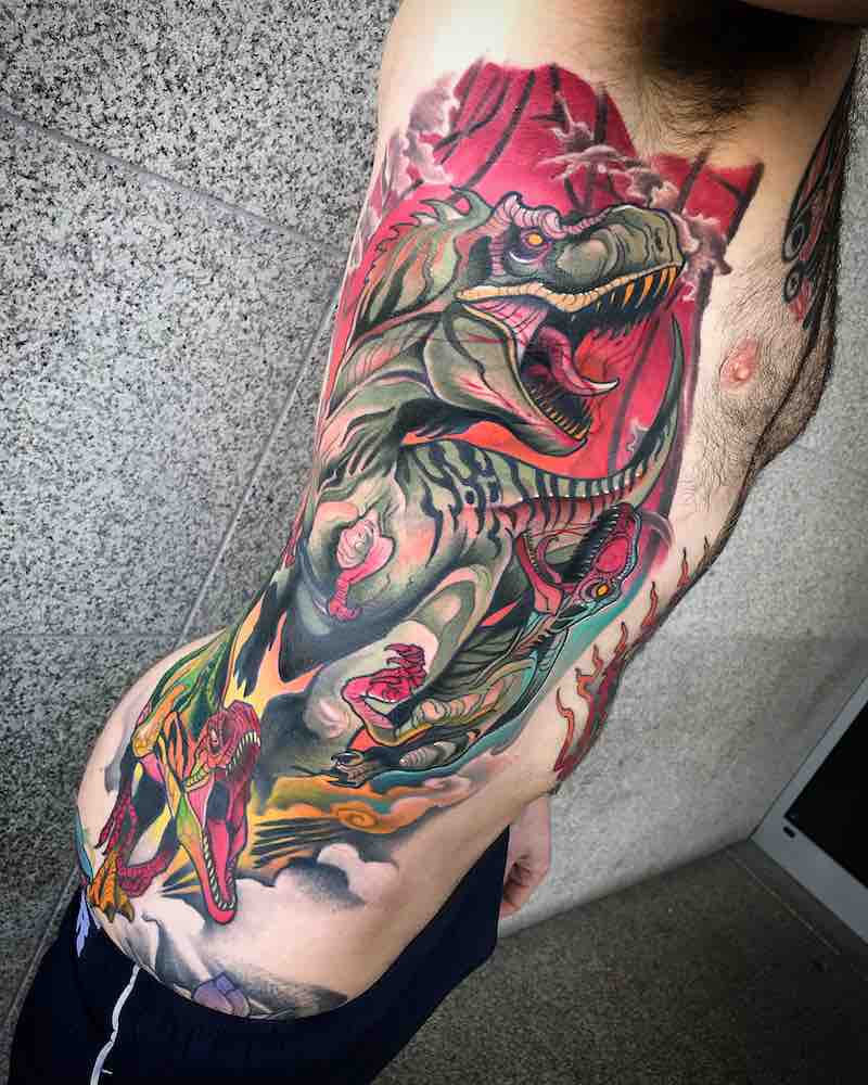 tatuaje de dinosaurio para hombre y mujer tatuaje de dinosaurio para hombre y mujer
