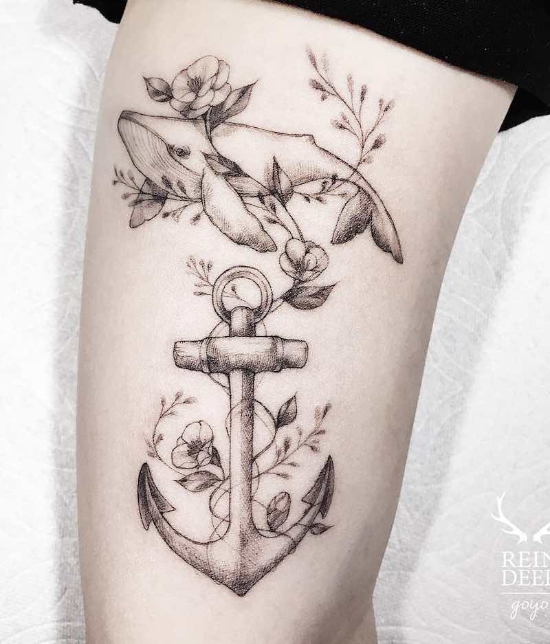 Un tatuaje de ancla muy interesante Un tatuaje de ancla muy interesante