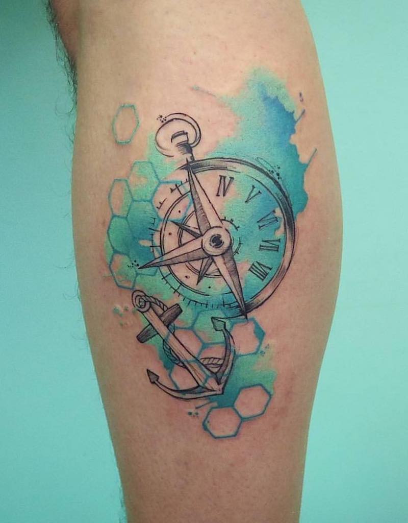 Fantástico tatuaje de ancla Fantástico tatuaje de ancla