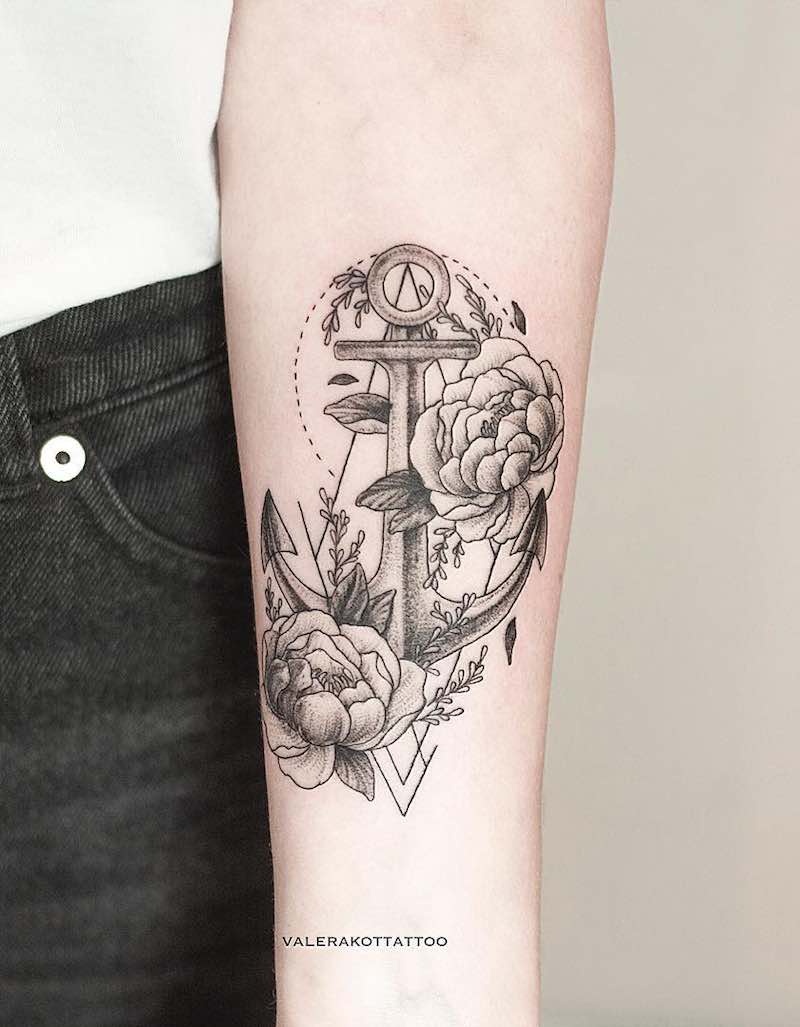 Increible tatuaje de ancla Increible tatuaje de ancla