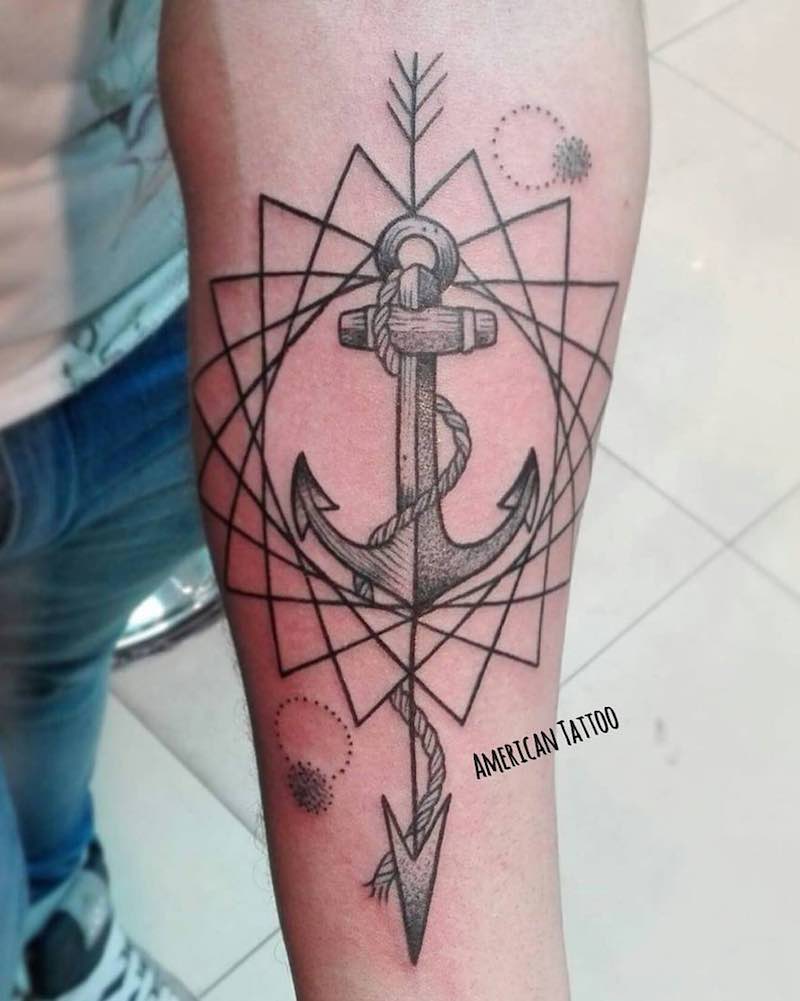 Increible tatuaje de ancla Increible tatuaje de ancla