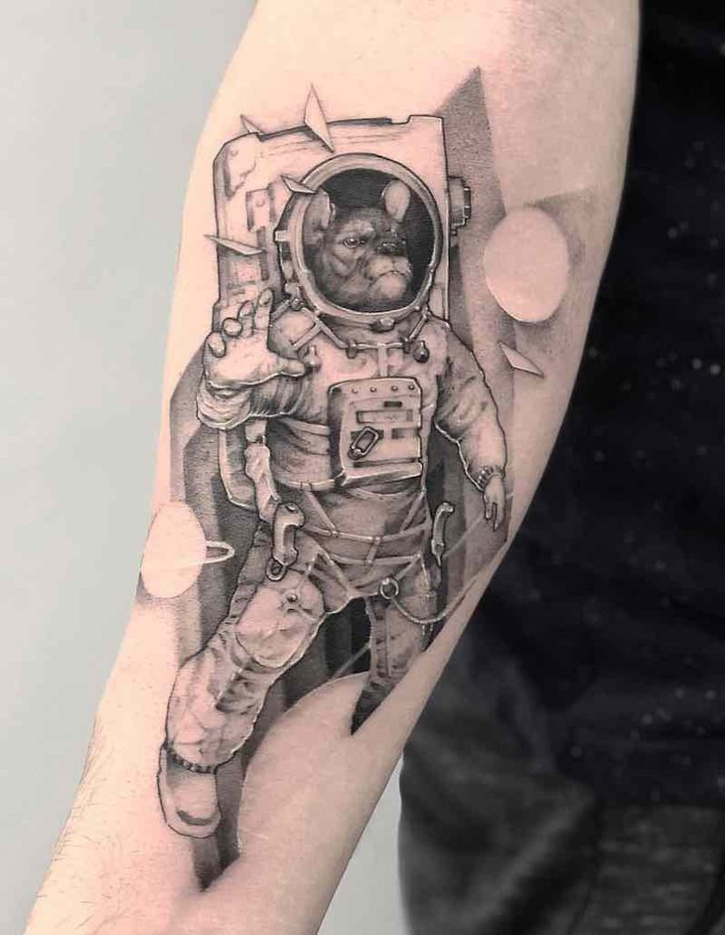 Fantástico tatuaje de astronauta Fantástico tatuaje de astronauta